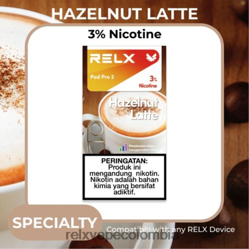 RELX Colombia - RELX pod pro 2 - 3 cápsulas 4XP480119 café con leche de avellanas