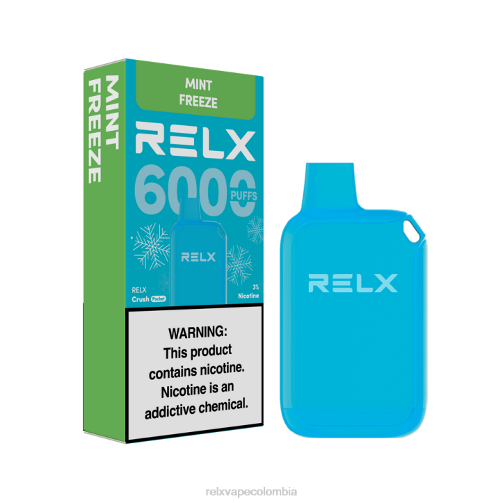 RELX Vape Precio Colombia | congelación de menta RELX Crush Pocket 6000 helado NRT012