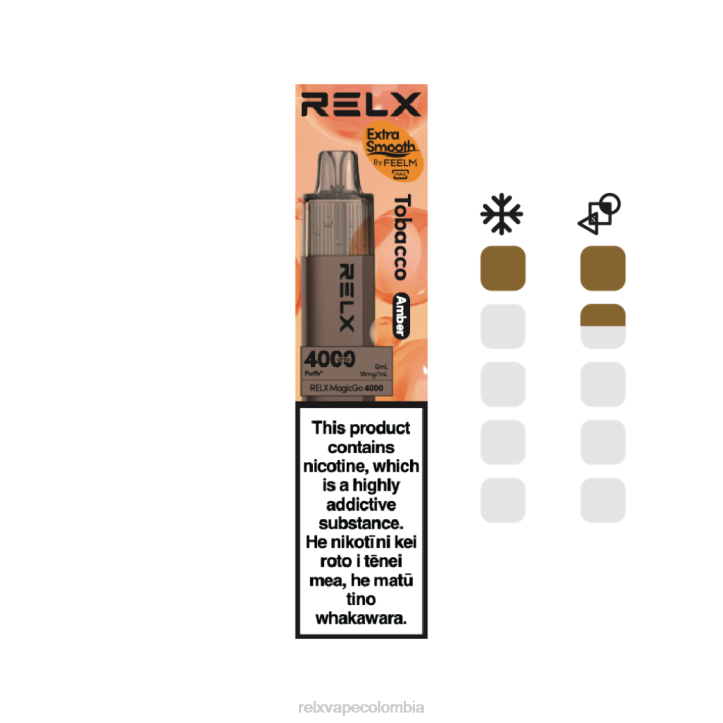 RELX Vape Medellin | tabaco (ámbar) RELX MagicGo 4000 vaporizadores desechables NRT05