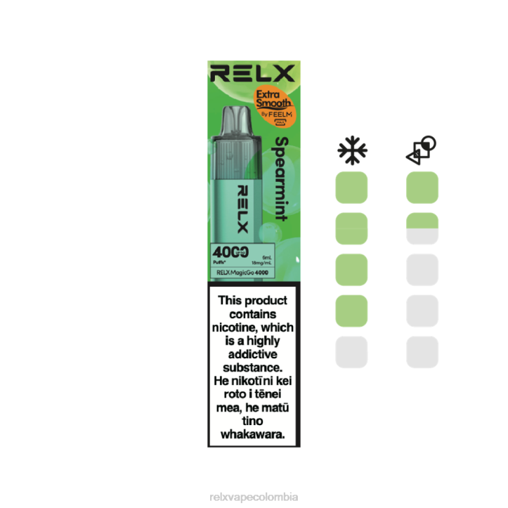 RELX Vape Precio Colombia | menta verde RELX MagicGo 4000 vaporizadores desechables NRT03